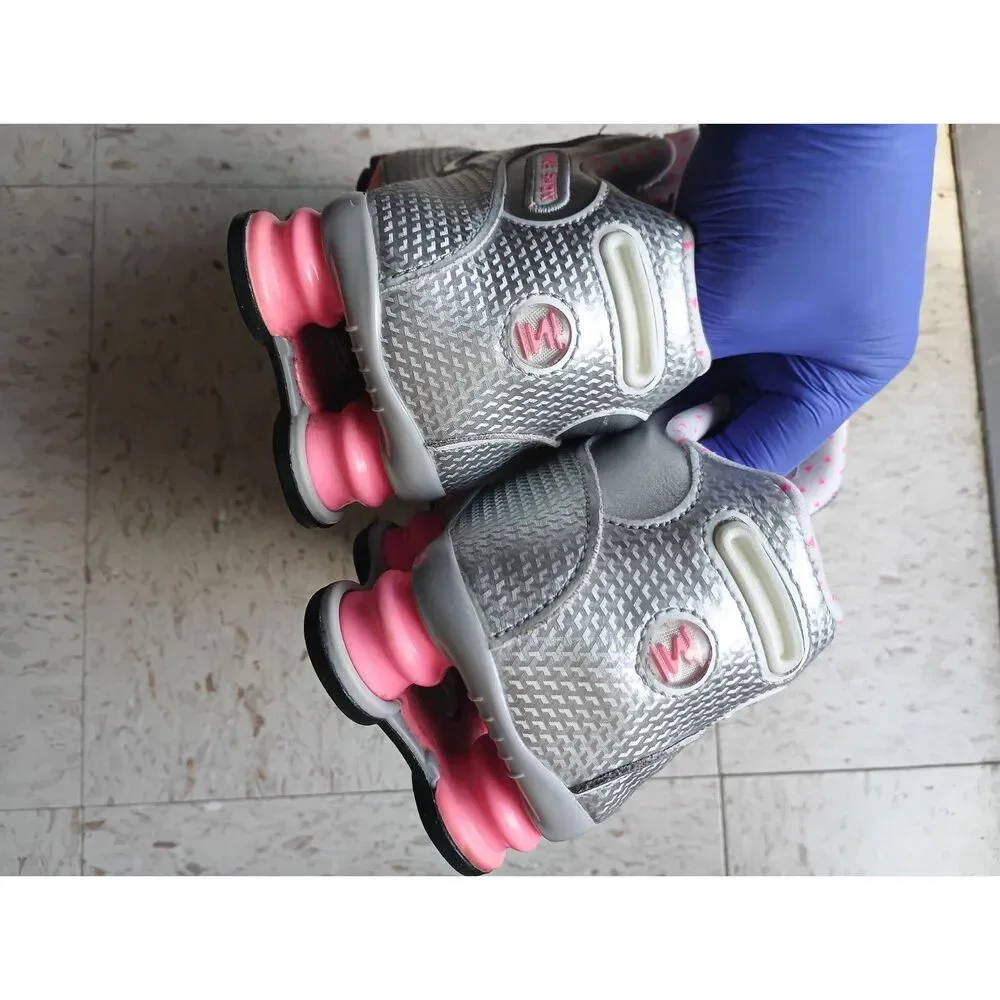 Y2K VINTAGE Nike Shox Turbo 13 Metallic Silver/Pink Women's 7.5 (488312-013)